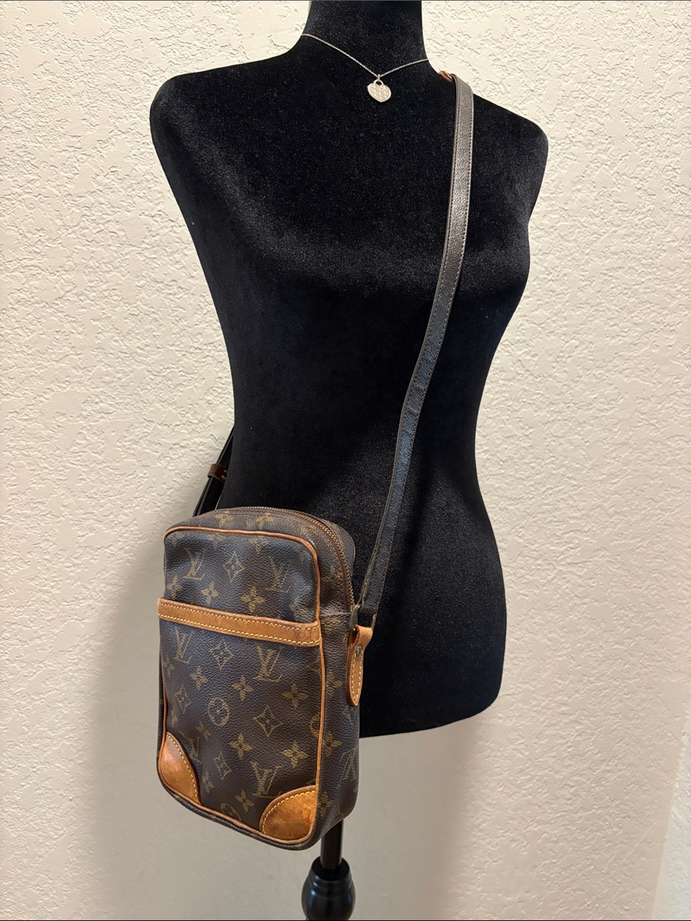 Louis Vuitton Danube Crossbody Bag Brown Monogram LV